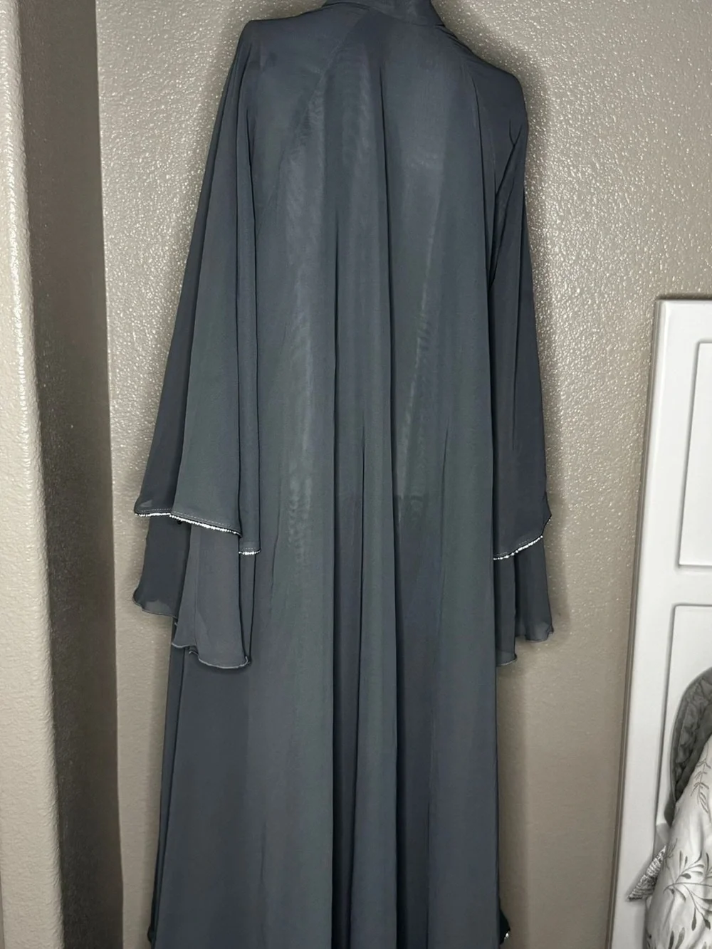 Women's Flowing Dark Gray Maxi Skirt